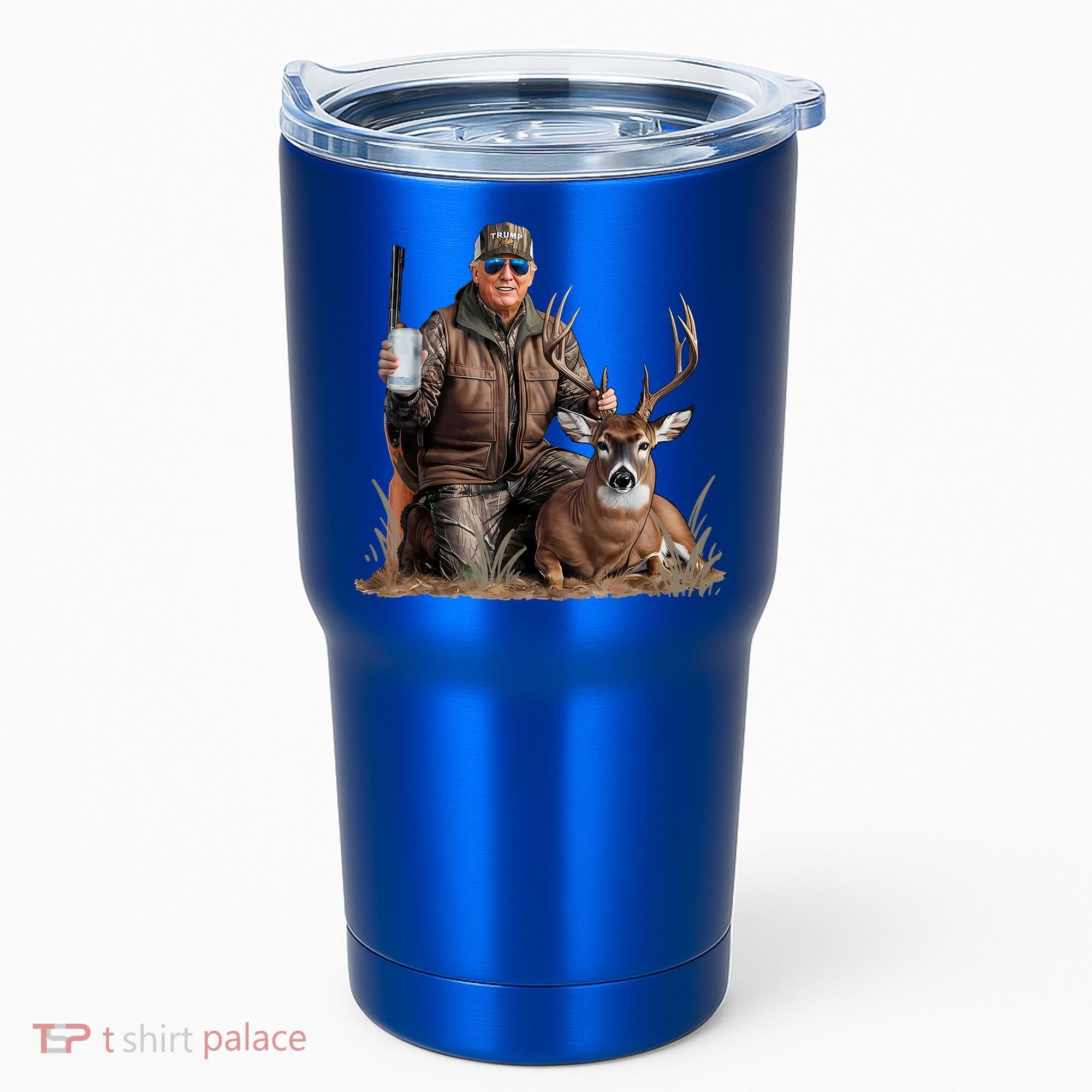Trump Deer Hunting Donald Trump Old School Camouflage Tumbler
