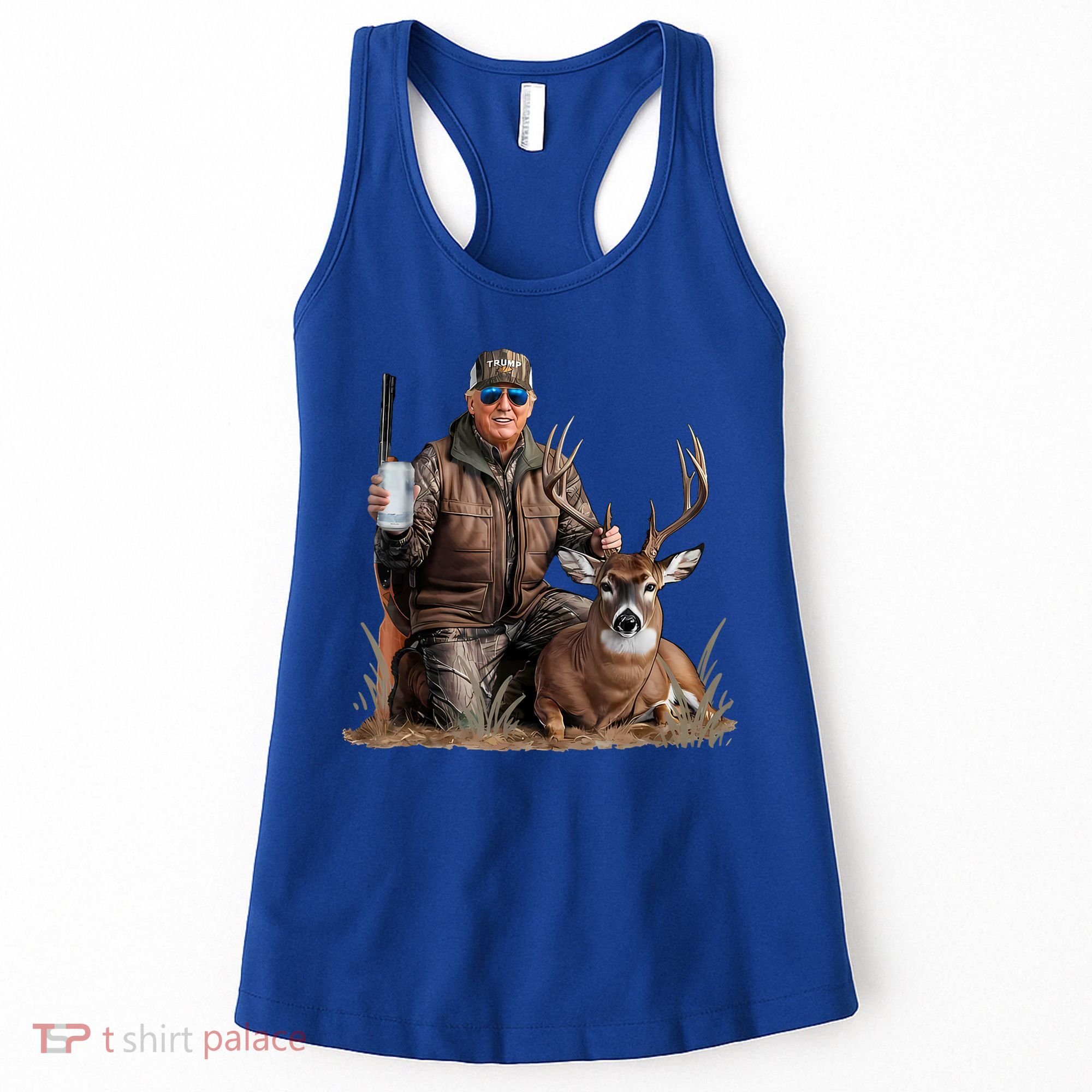 Trump Deer Hunting Donald Trump Old School Camouflage Women's Tank Top