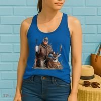 Trump Deer Hunting Donald Trump Old School Camouflage Women's Tank Top thumb 2