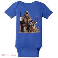 Trump Deer Hunting Donald Trump Old School Camouflage Baby Bodysuit thumb 0