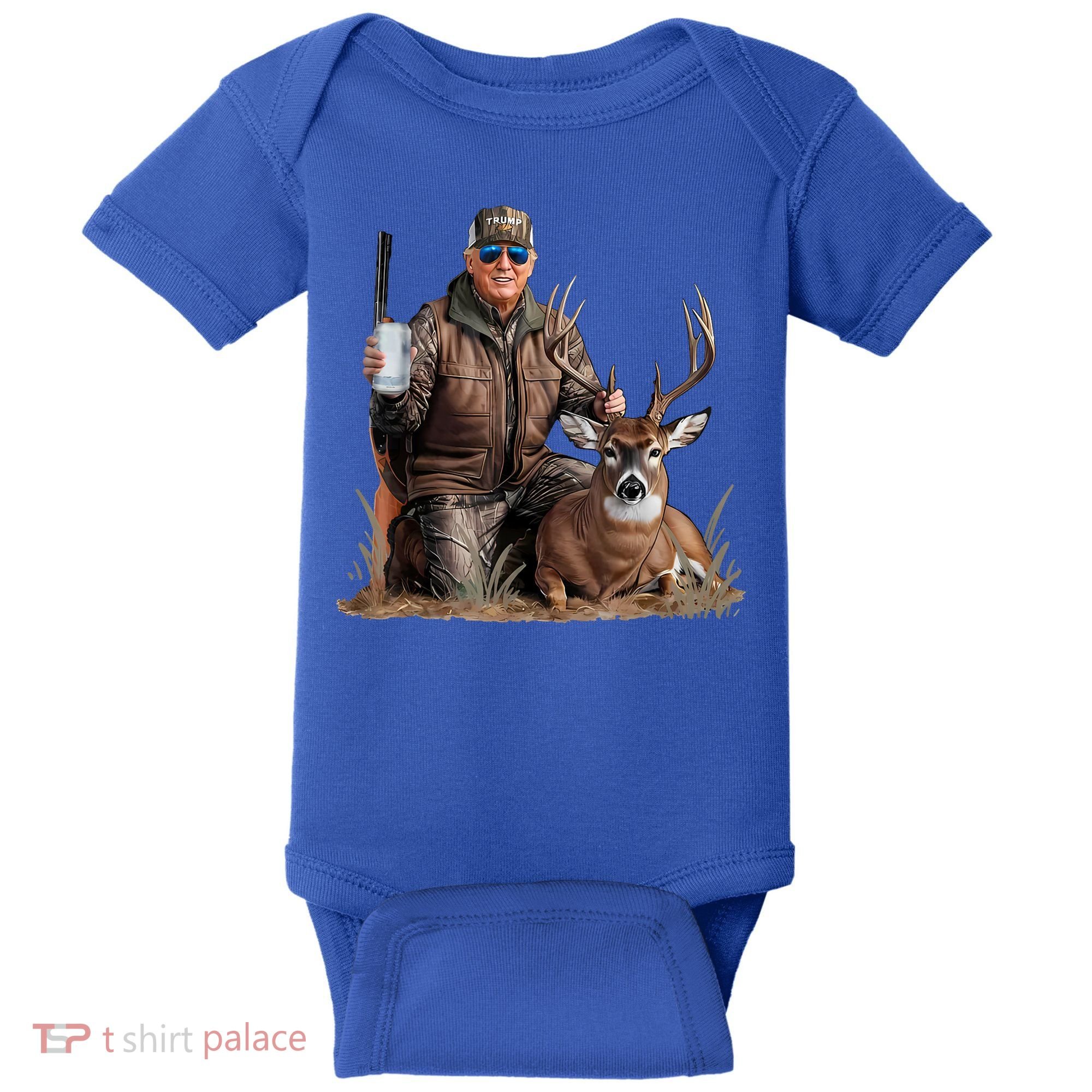 Trump Deer Hunting Donald Trump Old School Camouflage Baby Bodysuit