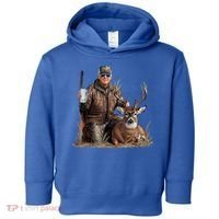 Trump Deer Hunting Donald Trump Old School Camouflage Toddler Hoodie thumb 0