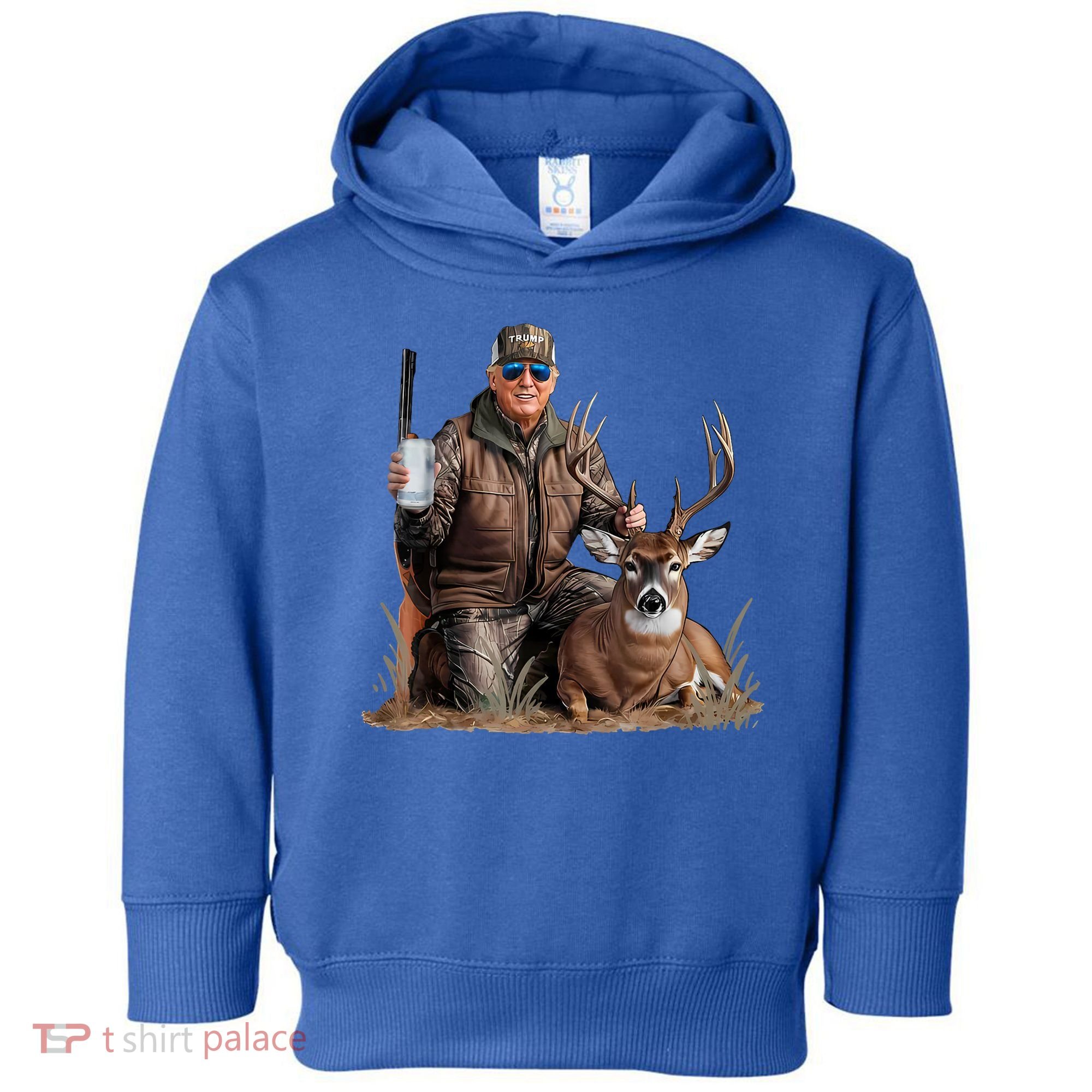 Trump Deer Hunting Donald Trump Old School Camouflage Toddler Hoodie