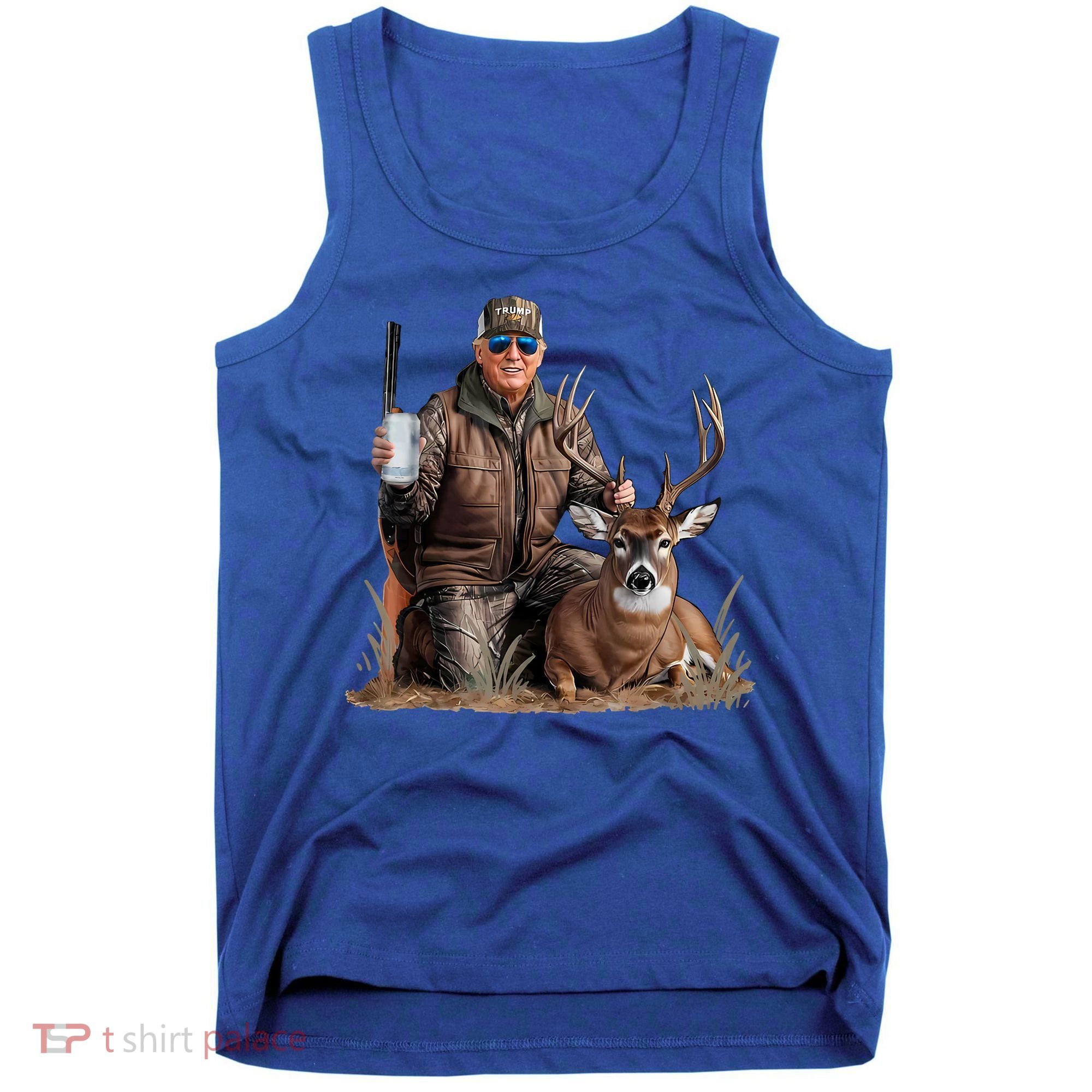 Trump Deer Hunting Donald Trump Old School Camouflage Tank Top