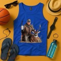 Trump Deer Hunting Donald Trump Old School Camouflage Tank Top thumb 4