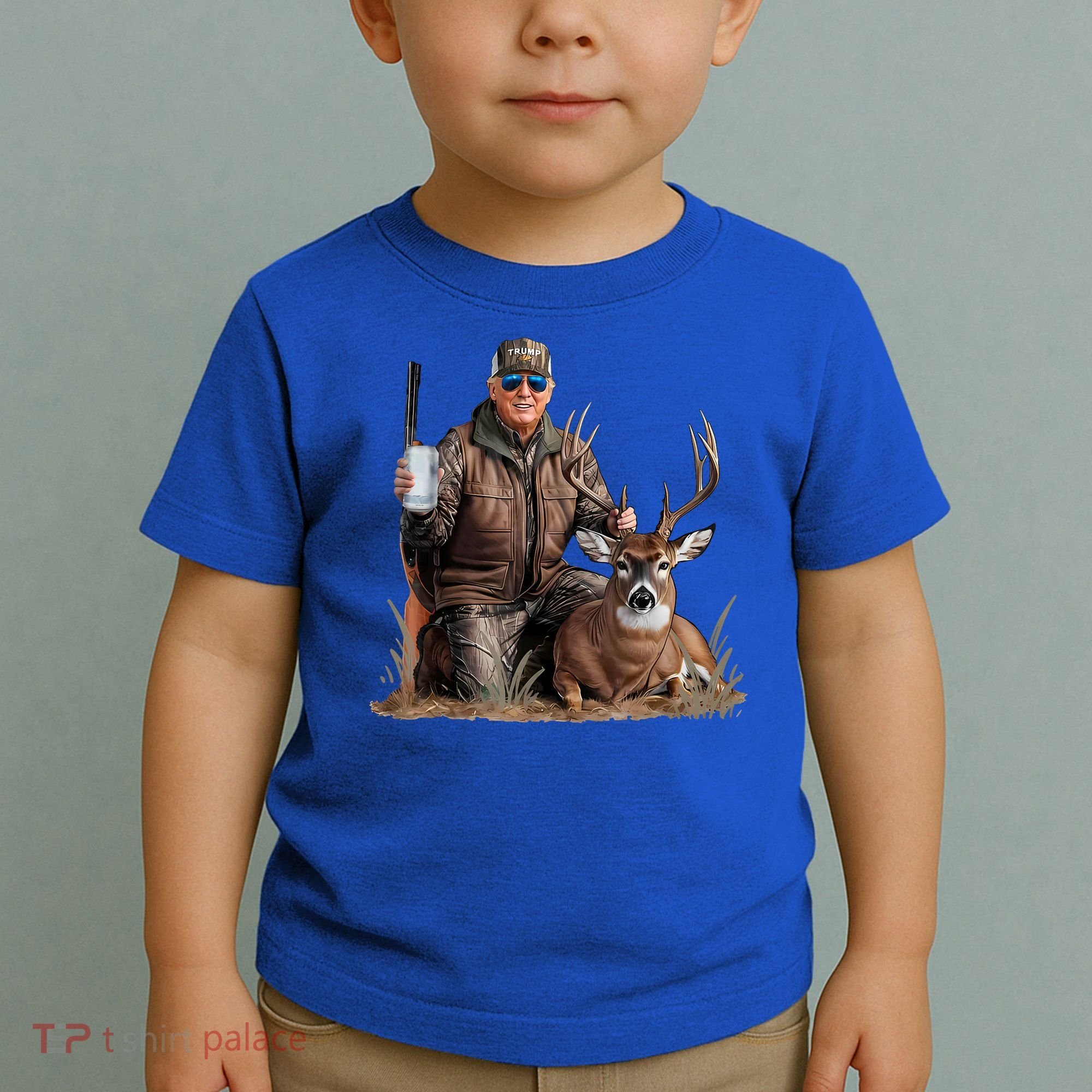 Trump Deer Hunting Donald Trump Old School Camouflage Toddler T-Shirt