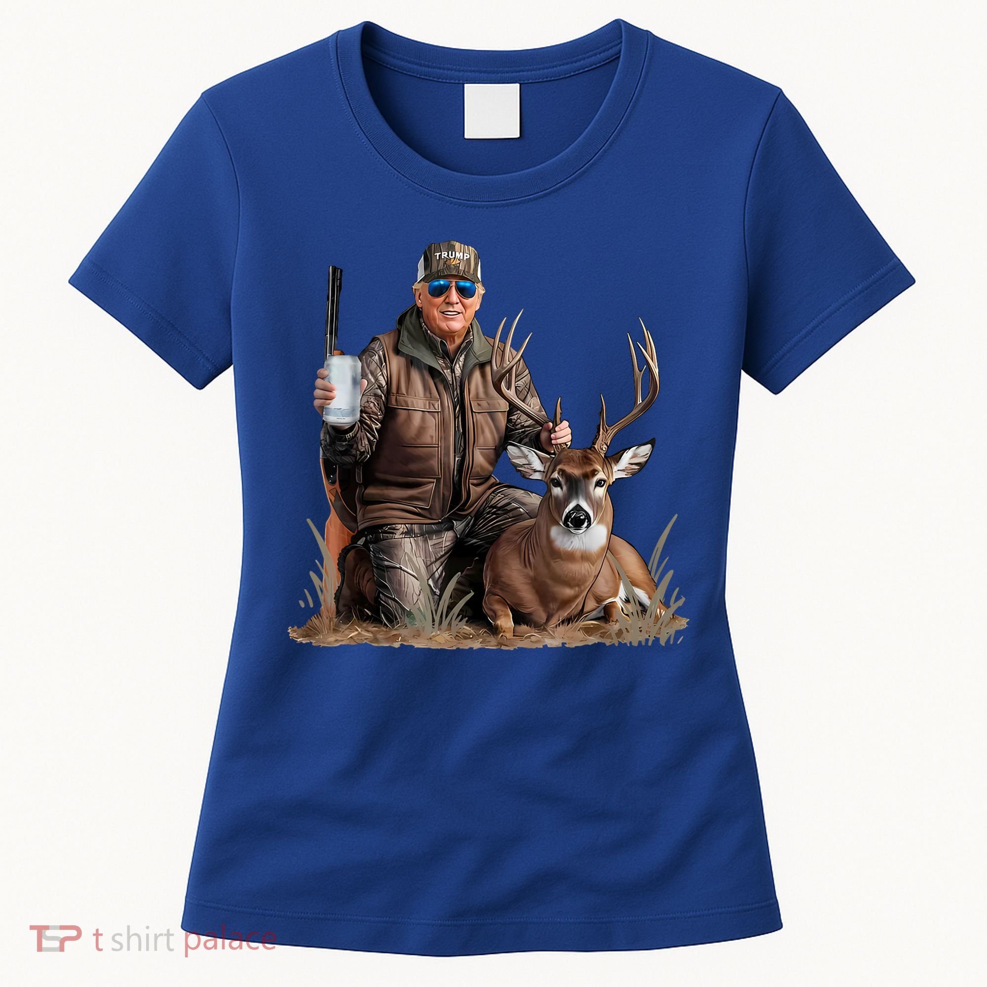 Trump Deer Hunting Donald Trump Old School Camouflage Women's T-Shirt