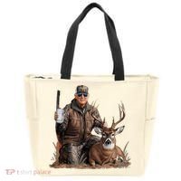Trump Deer Hunting Donald Trump Old School Camouflage Tote Bag thumb 0