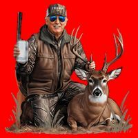 Trump Deer Hunting Donald Trump Old School Camouflage Santa Hat thumb 1