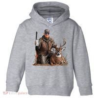 Trump Deer Hunting Donald Trump Old School Camouflage Toddler Hoodie thumb 0