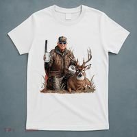 Trump Deer Hunting Donald Trump Old School Camouflage T-Shirt thumb 5