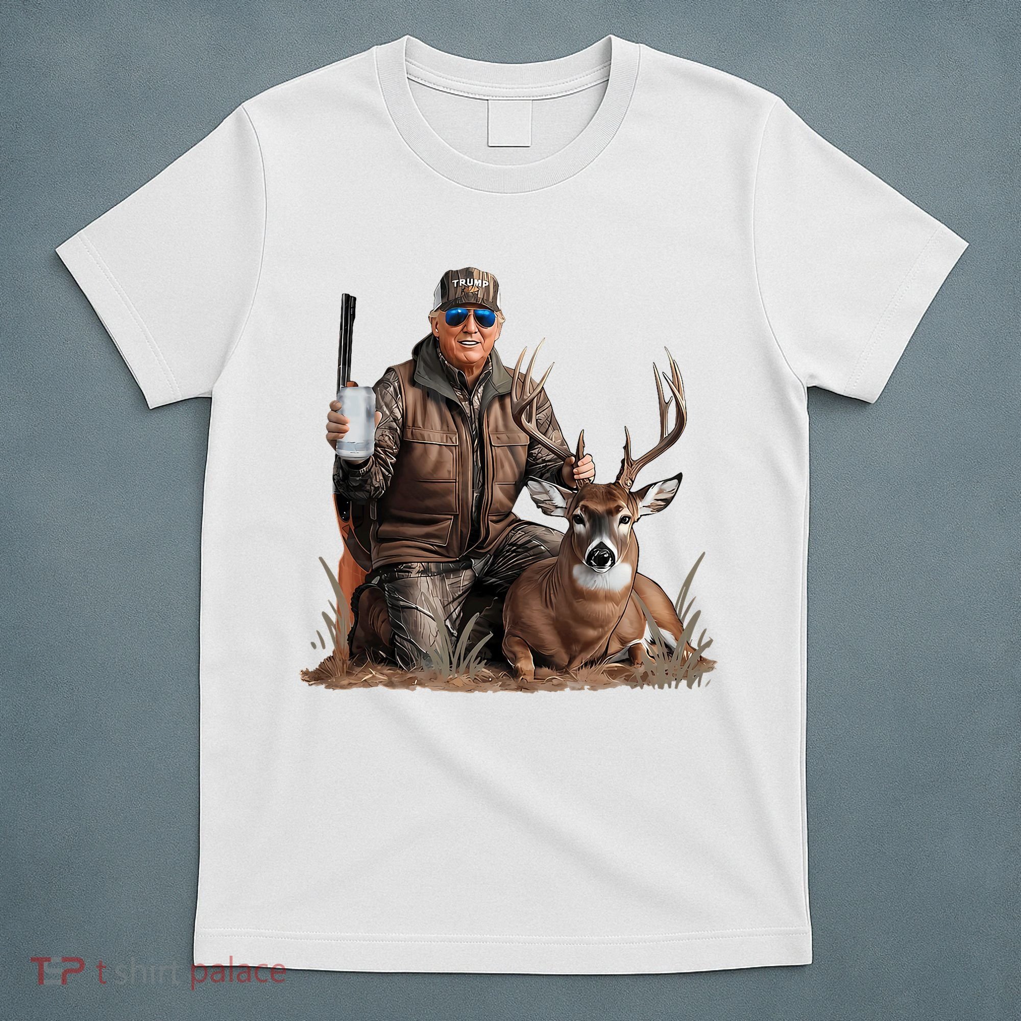 Trump Deer Hunting Donald Trump Old School Camouflage T-Shirt