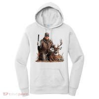 Trump Deer Hunting Donald Trump Old School Camouflage Women's Hoodie thumb 0