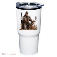 Trump Deer Hunting Donald Trump Old School Camouflage Tumbler thumb 0
