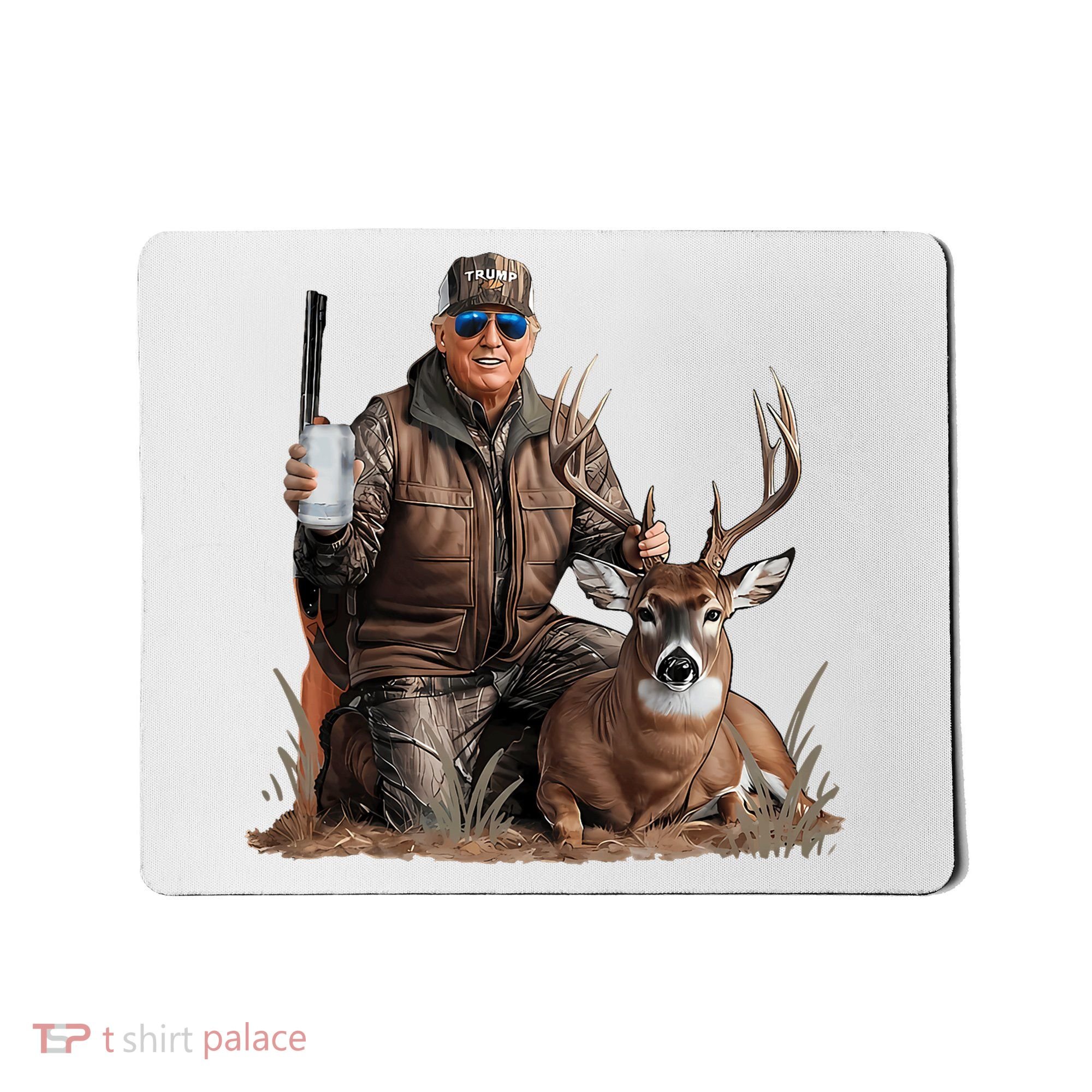 Trump Deer Hunting Donald Trump Old School Camouflage Mousepad