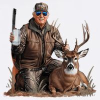 Trump Deer Hunting Donald Trump Old School Camouflage Mousepad thumb 1