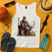 Trump Deer Hunting Donald Trump Old School Camouflage Tank Top thumb 4