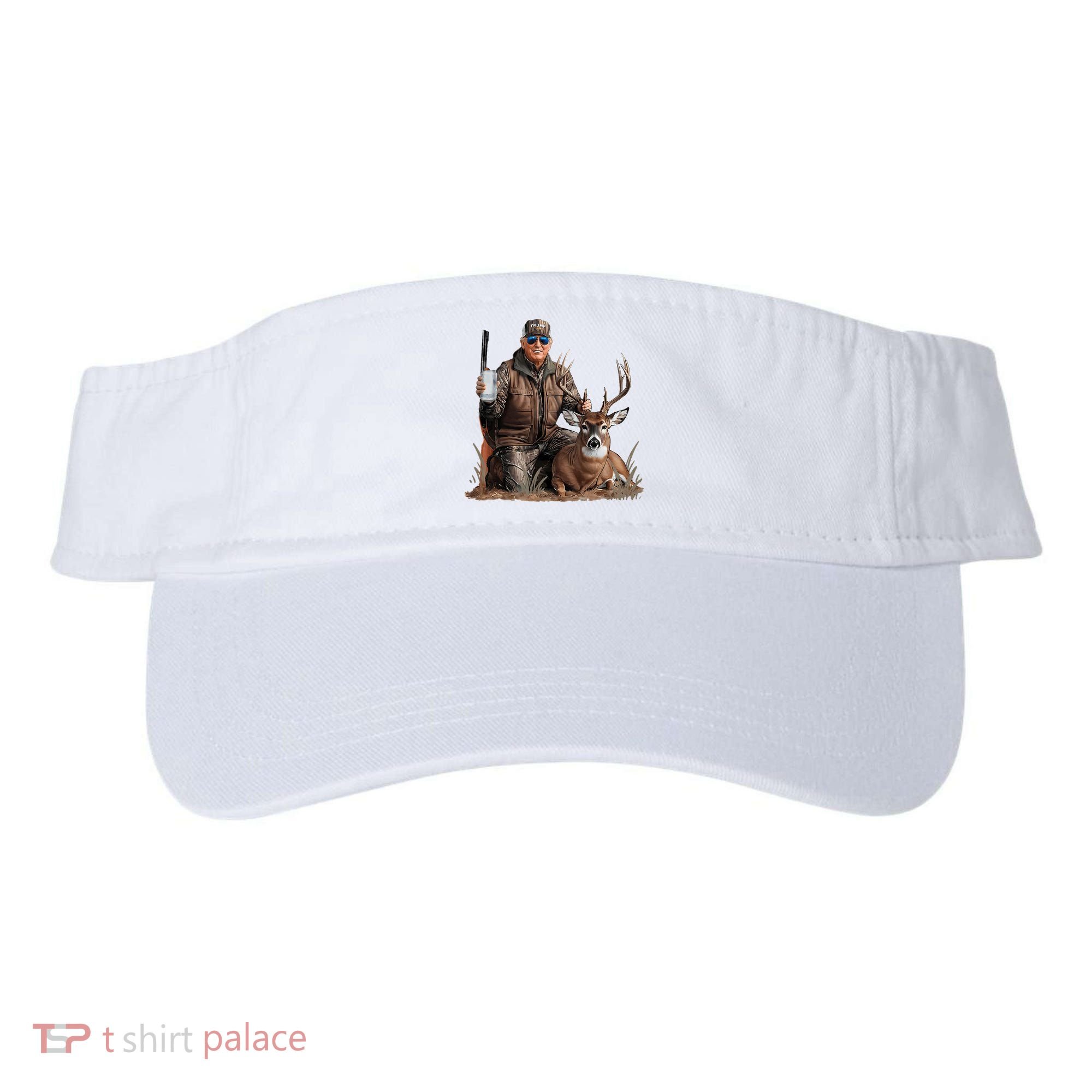 Trump Deer Hunting Donald Trump Old School Camouflage Visor