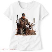 Trump Deer Hunting Donald Trump Old School Camouflage Women's T-Shirt thumb 0