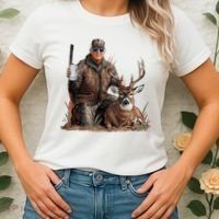 Trump Deer Hunting Donald Trump Old School Camouflage Women's T-Shirt thumb 2