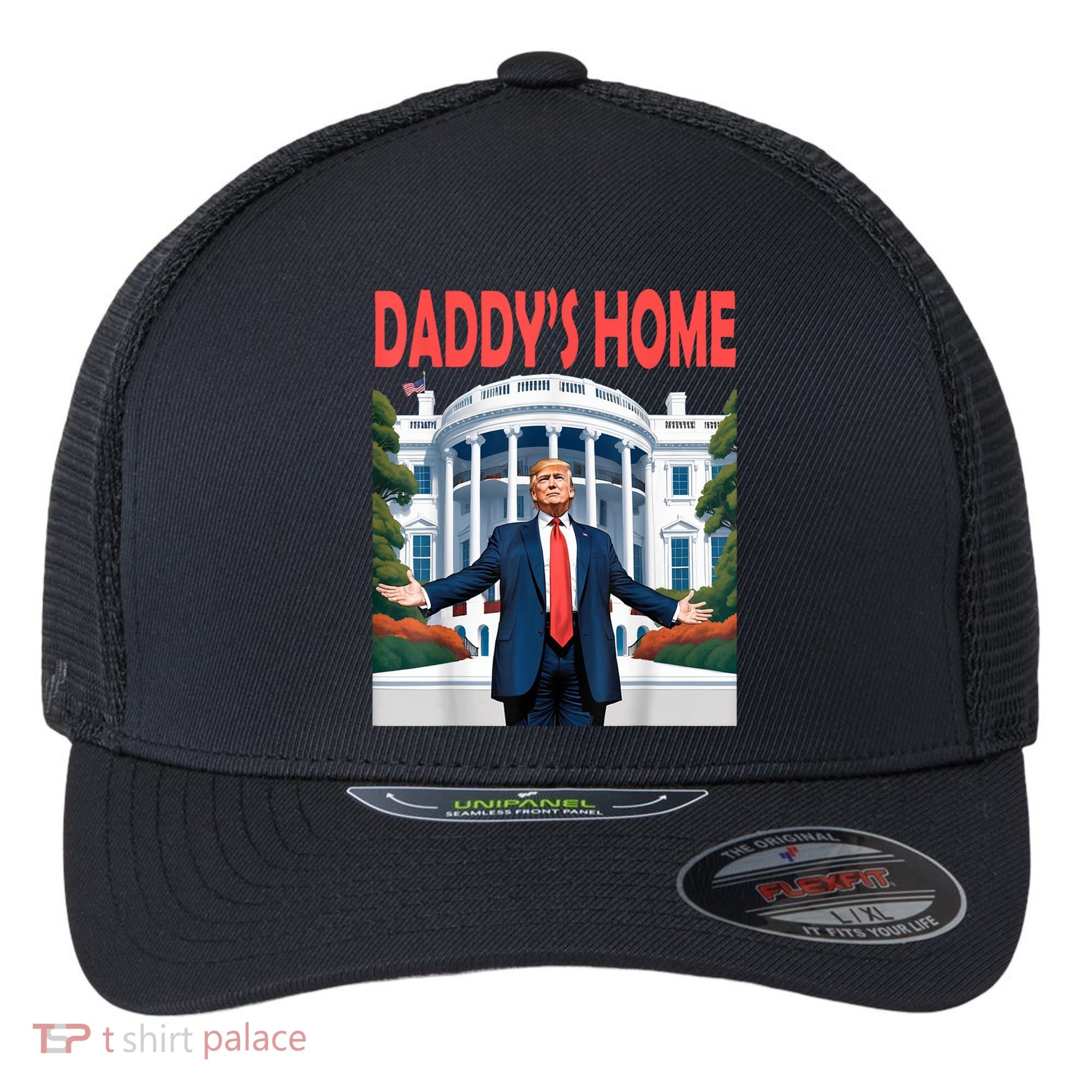 Trump Daddys Home White House Flexfit Unipanel Trucker Cap