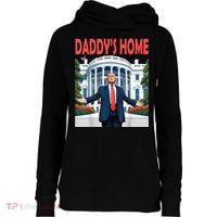 Trump Daddys Home White House Womens Funnel Neck Pullover Hood thumb 0