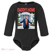 Trump Daddys Home White House Baby Long Sleeve Bodysuit thumb 0