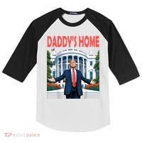 Trump Daddys Home White House Kids Colorblock Raglan Jersey thumb 0