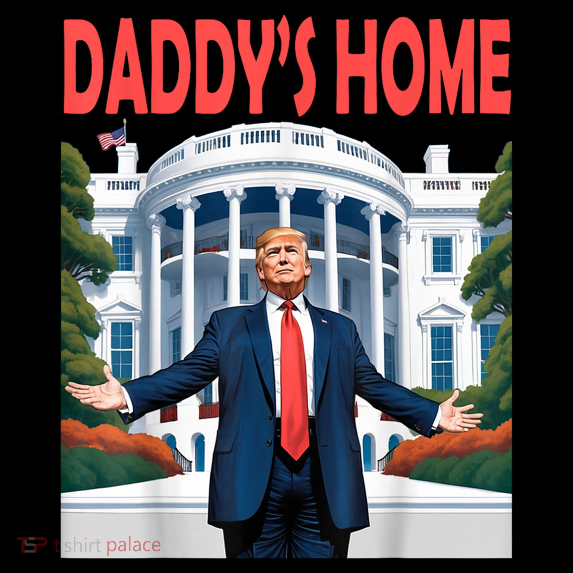 Trump Daddys Home White House Kids Colorblock Raglan Jersey