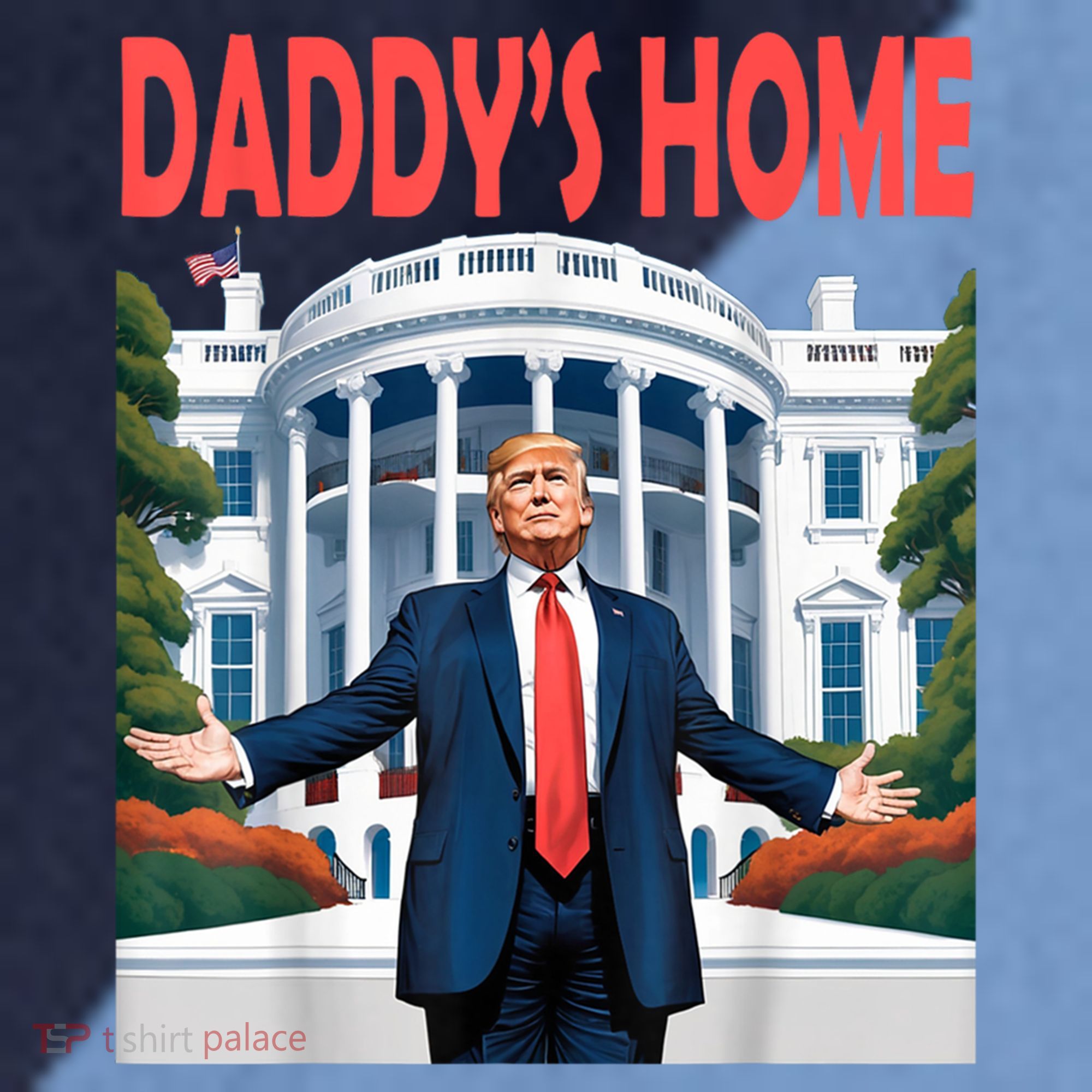 Trump Daddys Home White House Raglan Baseball Sleeve Shirt