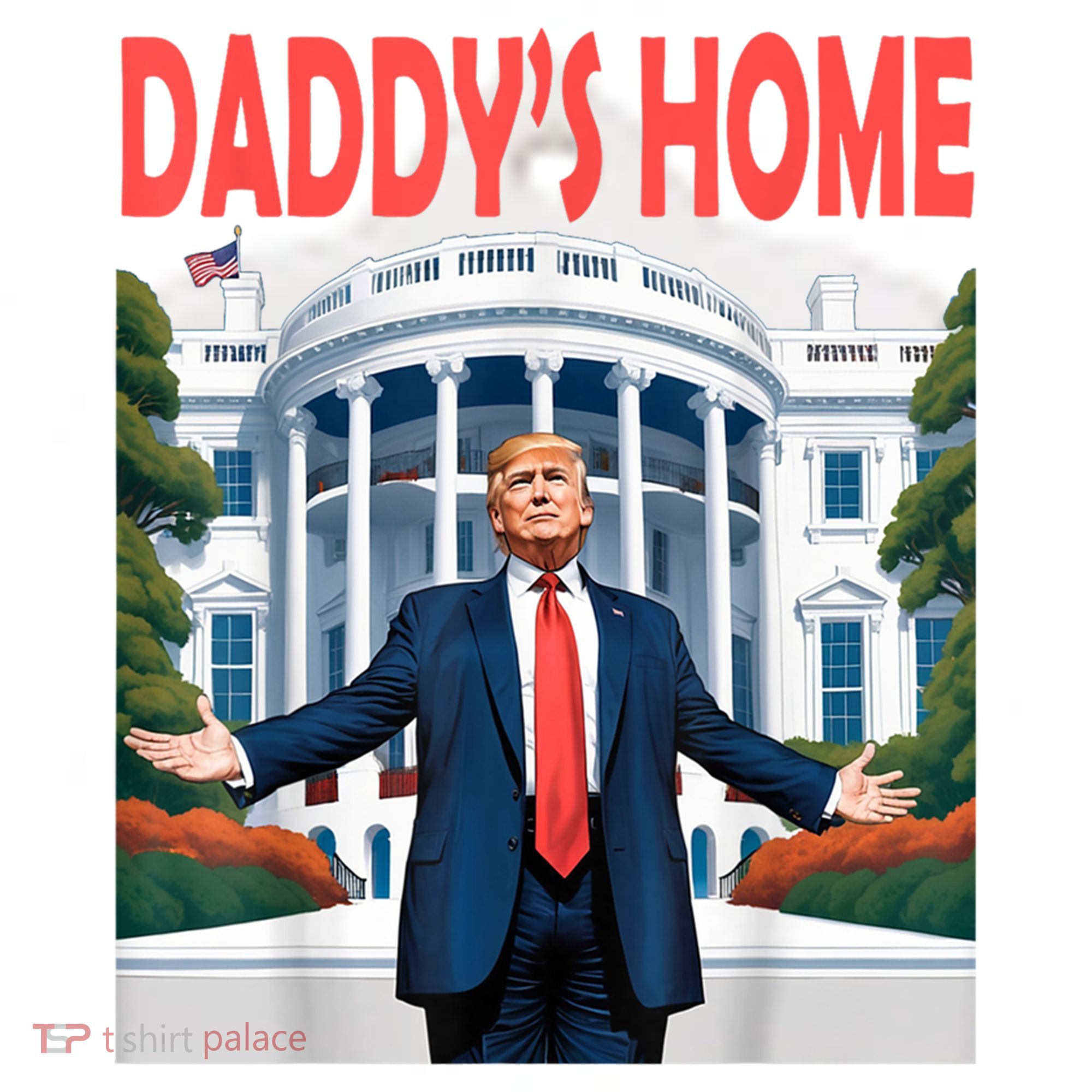 Trump Daddys Home White House Ceramic Ornament