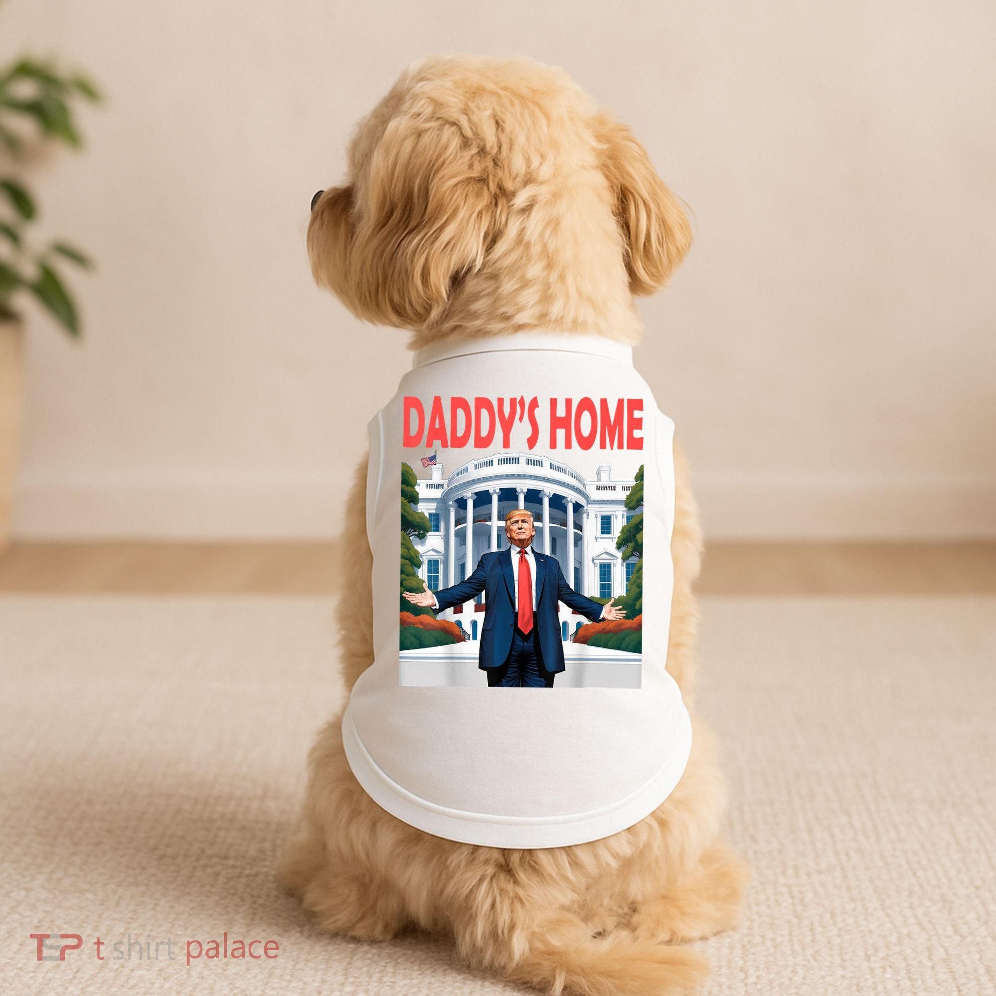 Trump Daddys Home White House Doggie Tank