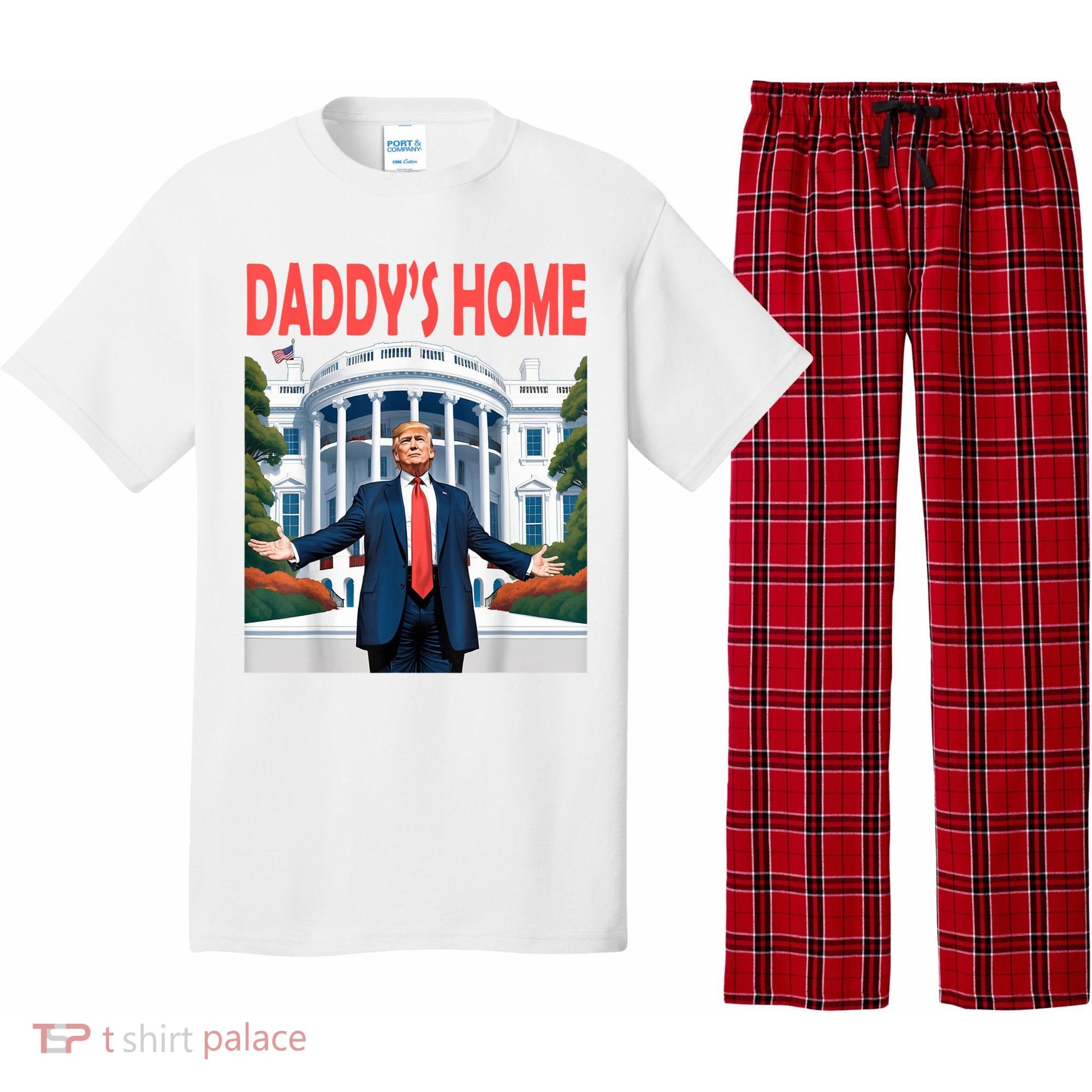 Trump Daddys Home White House Pajama Set