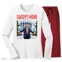 Trump Daddys Home White House Women's Long Sleeve Flannel Pajama Set  thumb 0