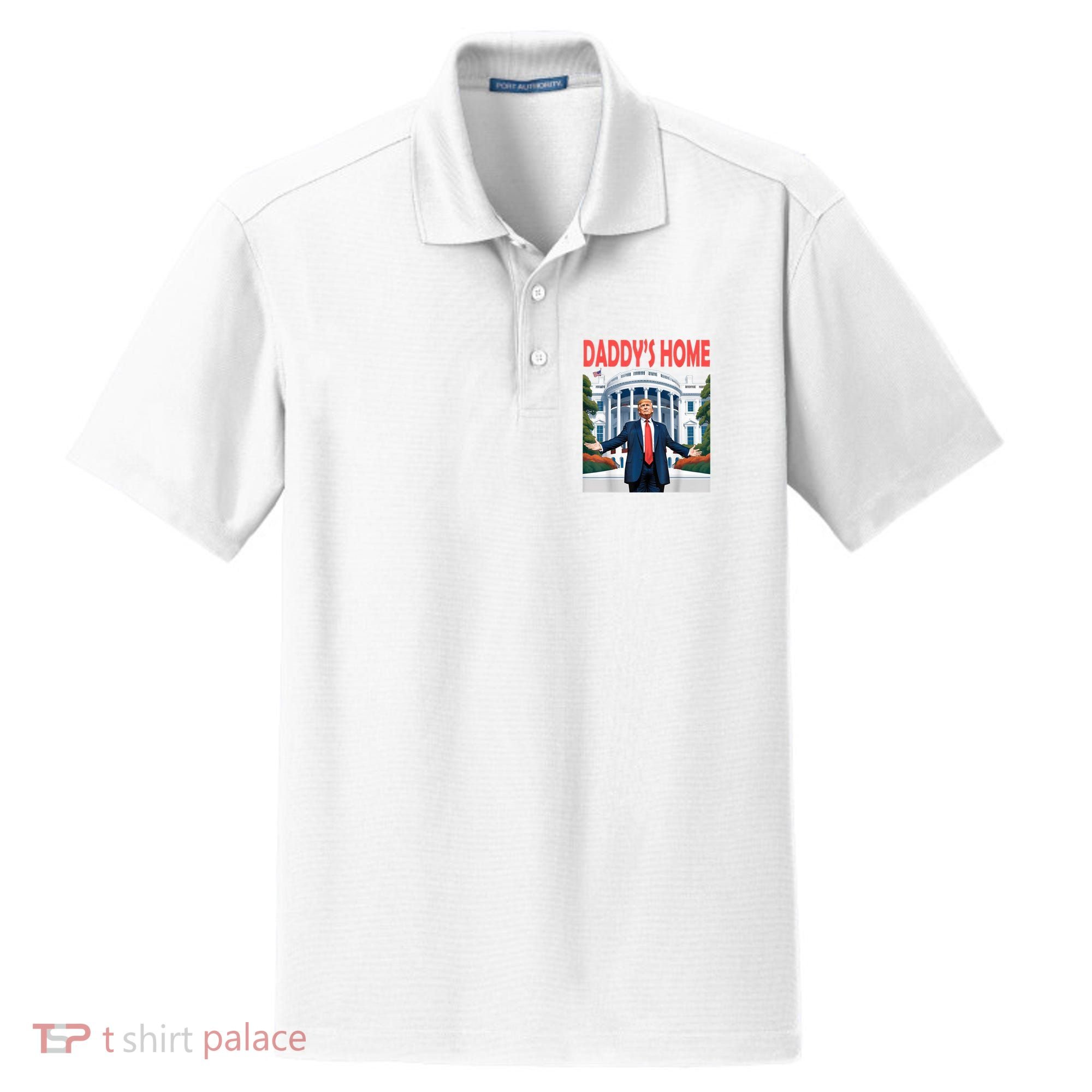 Trump Daddys Home White House Dry Zone Grid Polo