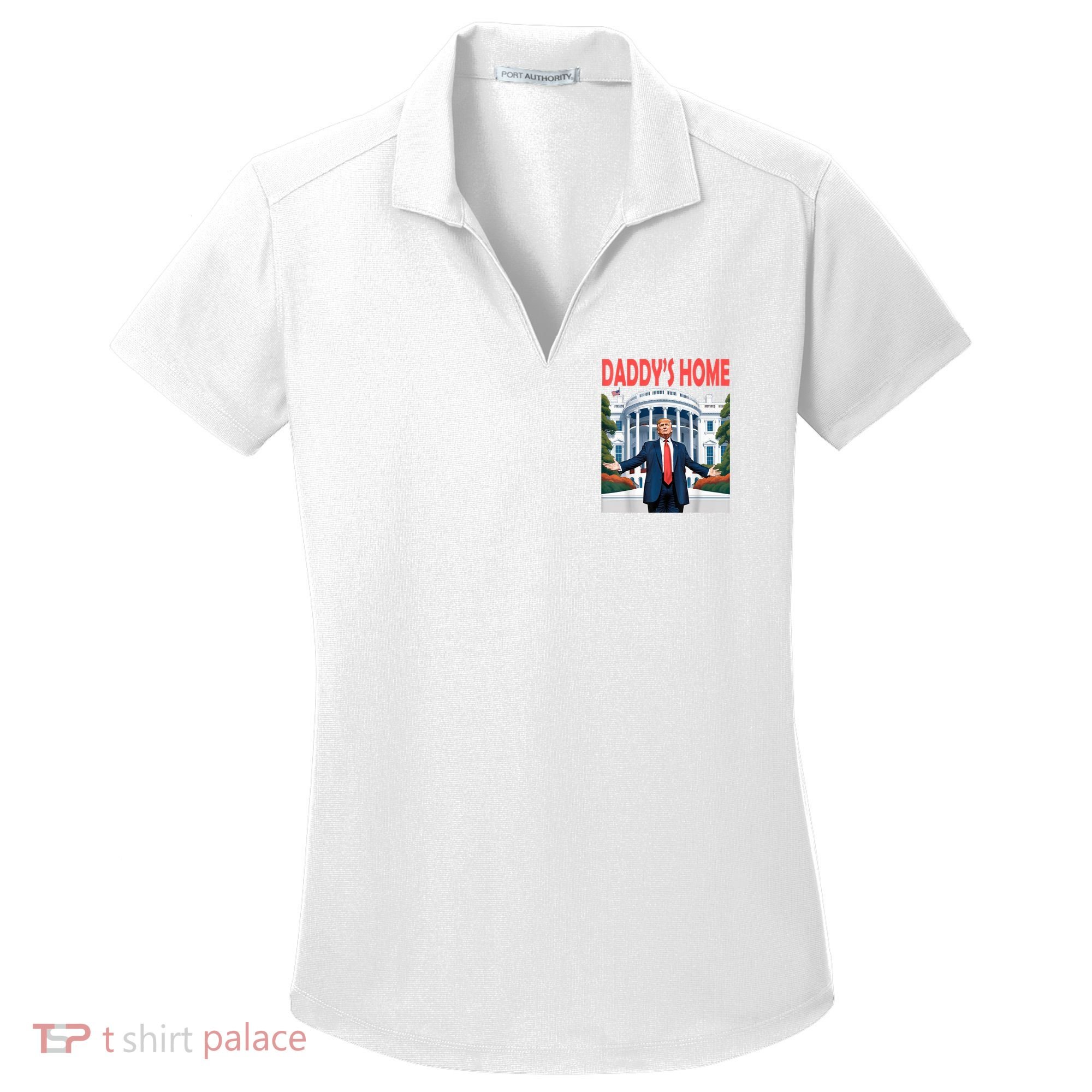 Trump Daddys Home White House Women's Dry Zone Grid Polo