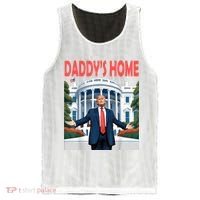 Trump Daddys Home White House Mesh Reversible Basketball Jersey Tank thumb 0