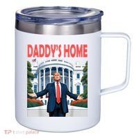 Trump Daddys Home White House 12oz Stainless Steel Coffee Mug thumb 0