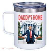 Trump Daddys Home White House 12oz Stainless Steel Coffee Mug thumb 2