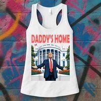 Trump Daddys Home White House Women's Tank Top thumb 3