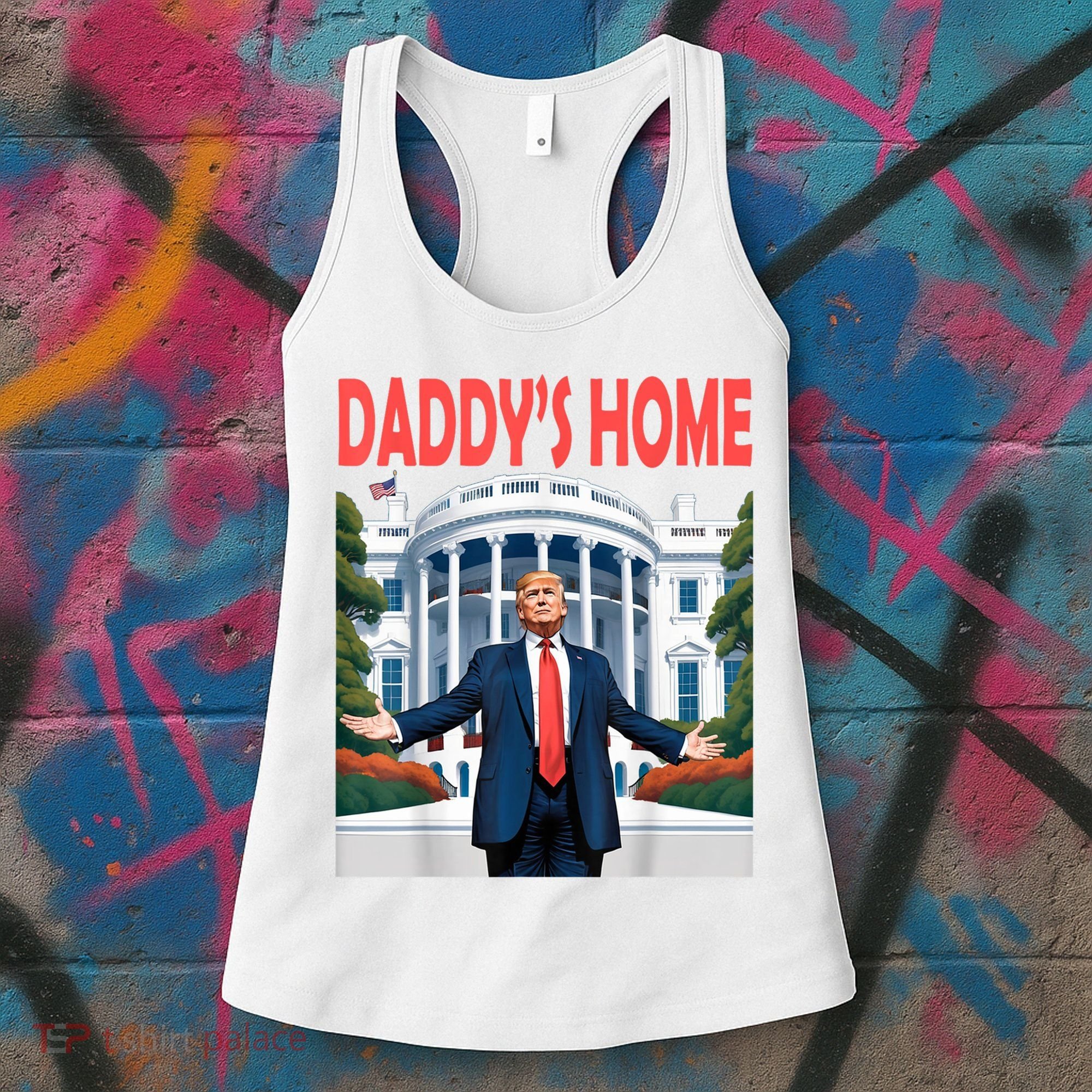 Trump Daddys Home White House Women's Tank Top