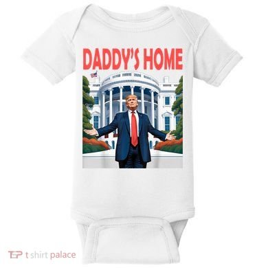 Trump Daddys Home White House Baby Bodysuit