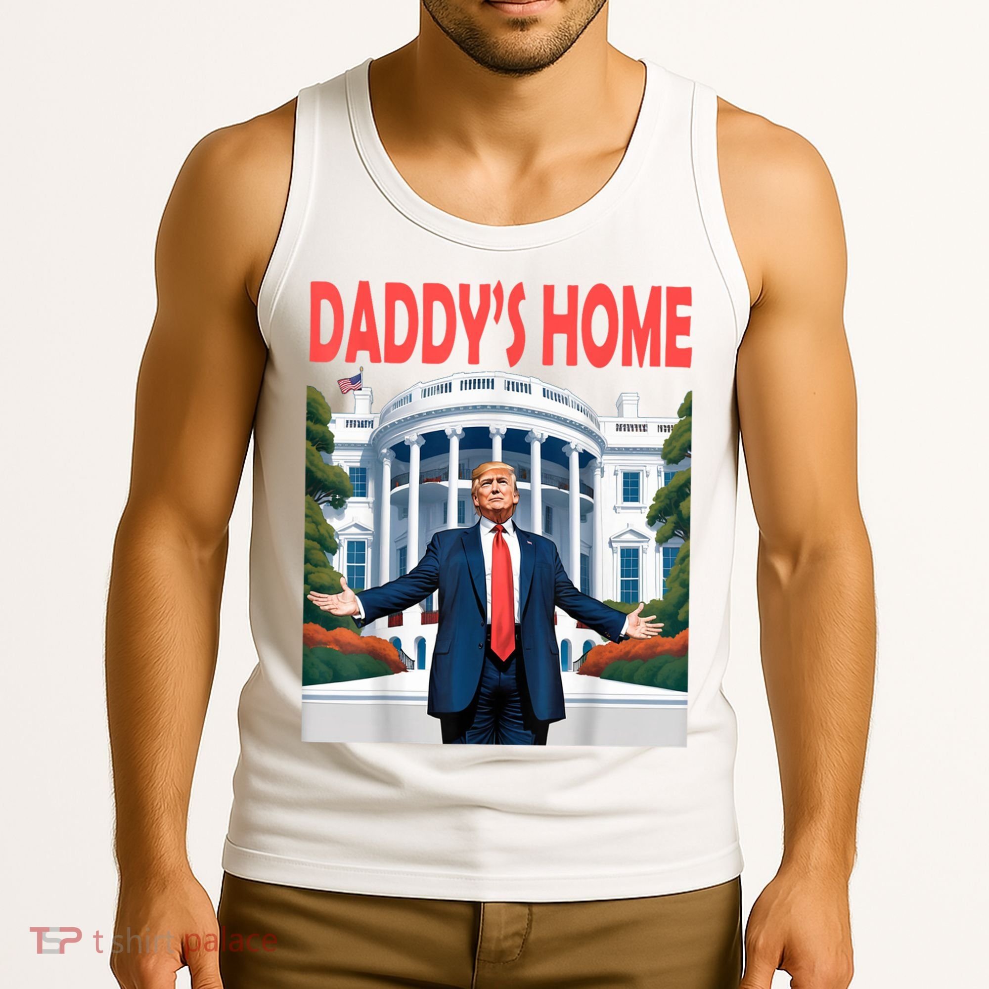 Trump Daddys Home White House Tank Top