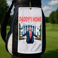 Trump Daddys Home White House Golf Towel thumb 2