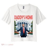 Trump Daddys Home White House Women's Crop Top Tee thumb 0