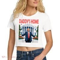 Trump Daddys Home White House Women's Crop Top Tee thumb 2
