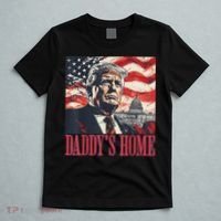 Trump Daddys Home White House Usa American Flag Vintage T-Shirt thumb 5