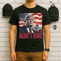 Trump Daddys Home White House Usa American Flag Vintage T-Shirt thumb 6