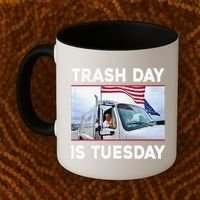Trash Day Is Tuesday Trump Garbage Truck Love America Coffee Mug thumb 2