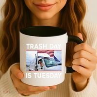Trash Day Is Tuesday Trump Garbage Truck Love America Coffee Mug thumb 3